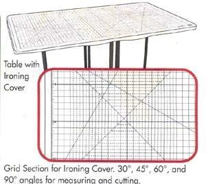 gridded ironing board cover