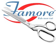 Famore Fine Point Double Curved Machine Embroidery Scissors 4.5in