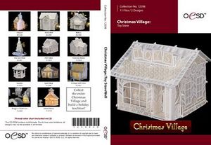OESD 12598CD, Christmas Village Toy Store Embroidery Designs CD