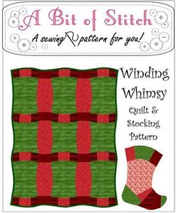 A Bit of Stitch 1004-WIWHIMSY Winding Whimsy Quilt & Stocking Pattern
