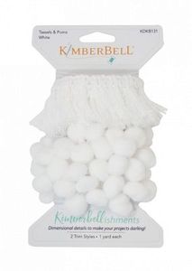 Kimberbell, KDKB131, Kimberbellishment, Tassel & Pom Pom Trim, White