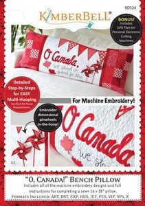 Kimberbell KD524 O, Canada! Bench Pillow Machine Embroidery CD