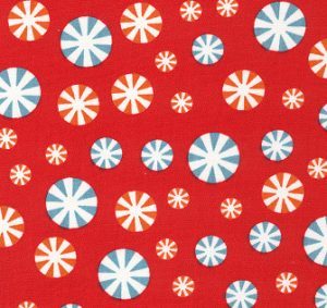 Fabric Finders 1950 Peppermint Candy Fabric – Red by the yard