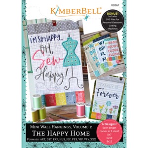 91490: Kimberbell KD567 Mini Wall Hangings, Volume 1: The Happy Home Machine Embroidery CD