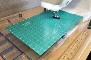 91642: Sew Steady GRID GLIDER 12x20" for Extension Tables, Cutout for Feed Dogs