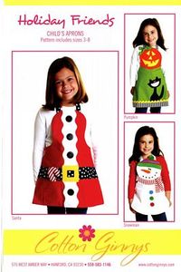 Cotton Ginnys CGFH164 Holiday Friends Child Aprons