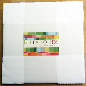 Moda Bella Solids Layer Cake White 9900LC 98, includes 42 identical 10" squares