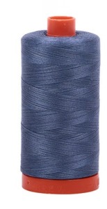 Aurifil Cotton 1248 50wt 1422 yds Grey Blue