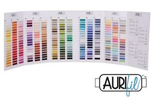 92789: Aurifil CC-WI0028 Real Thread Egyptian Cotton Mako 50wt Color Chart 285 Colors