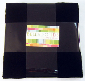 Moda Bella Solids Layer Cake Black 9900LC 99, 42 identical 10" squares
