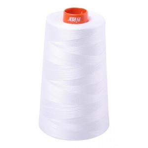 Aurifil A6050-2024, Mako Cotton Thread 50wt 6452yd Cone White