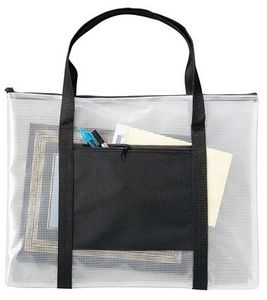 Alvin ALNBH1013, Deluxe Mesh Tote Bag 10x13in, Zippered Top and Side Pocket, Nylon Handles