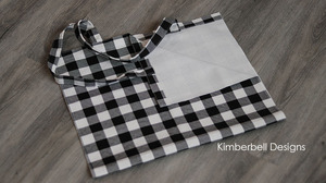 Kimberbell KDKB211, Buffalo Check Tote Embroidery Blank