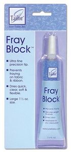 June Tailor JT377, Fray Block 1-1/2 fl oz squeeze tube, Prevents fraying on fabric and ribbon and is washable and dry cleanable