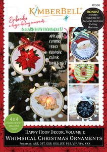 93696: Kimberbell KD568 Happy Hoop Decor Whimsical Christmas Ornaments