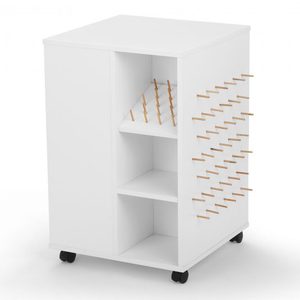94109: Arrow 81100 Storage Cube White on 4 Casters, 4 Sided Shelves