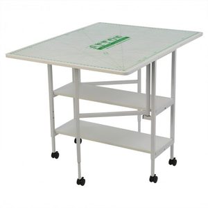 Arrow 3401 Adjustable Height 32-38in Dixie Cutting Table 37x49in White, Optional 36x48In Cutting Mat