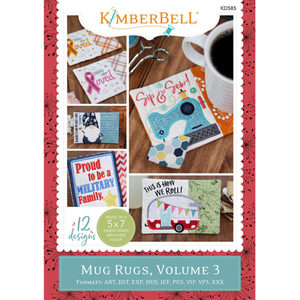 KimberBell Designs KD585 Holiday & Seasonal Mug Rugs Volume 3 ME CD Pattern