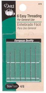 94894: Dritz D672 Self Threading Hand Sewing Needles Pack of 6