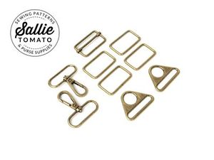 Sallie Tomato LST118A, Antique Brass Townsend Hardware Kit for Travel Bag