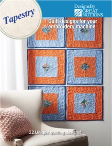 DIME TC. Tapestry Collection, 22 In the Hoop, Quilting Designs for 5x7, 6x10 Frames