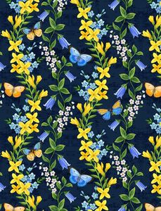 Wilmington Prints 1406 28132 454 Madison Floral Trails Blue