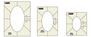 Westalee Simple Ovals 3pc Template Set  - 2x4", 1.5x3, 1x2"