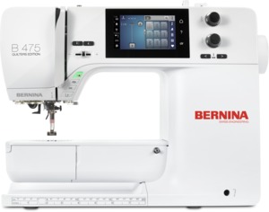 95408: Bernina B475 QE Quilters Edition Computer Sewing Machine 900SPM, Color Touch Screen, Jumbo Bobbin 70% More Thread, Full Shank Feet, Patchwork #37
