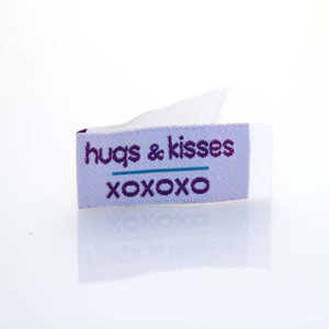 52820: Tag-It-Ons TI005 Tag It's, Hugs and Kisses XOXOXO, 12 Embroidered Labels in a Bag