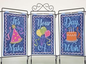 Janine Babich Designs JBDIYD, It's Your Day! Table Top Display Birthday Card In the Hoop Embroidery CD