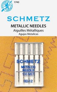 Schmetz Needle S-1743 Metallic 5-pk sz12/80, 10pkg/box