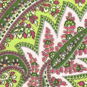 Fabric Finders 1970 Pink and Green Paisley Fabric  by the yard