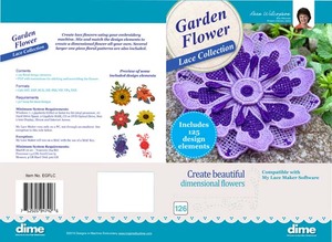 Embroidery EGFLC, Garden Garden Flower Lace Embroidery Collection includes 125 Design Elements