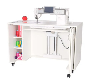 23.5'' x 45.5'' Foldable Craft Table with Sewing Machine Platform