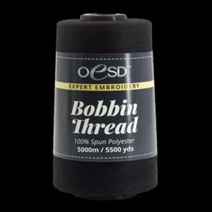 OESD OESDBOB-BLK, Expert Bobbin Thread Black, 5500 Yards, 5000M Spun Poly 60wt.