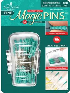 Taylor Seville Originals MAGPFINE100 Magic Pins Patchwork Fine 1 7/16" 100 pins