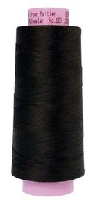 Mettler 1228-4000, Seracor 50wt 2734Yds x 4 Cone Spools of Black Poly Thread
