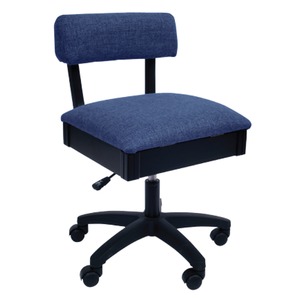 Arrow H8130, Hydraulic Swivel Chair, Under Seat Storage, Duchess Blue Fabric