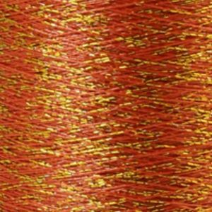 Yenmet Twilight Gold 500m-Rusty Red 7054 Spool of Specialty Metallic Thread