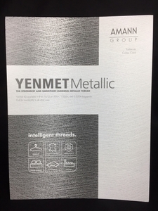 Yenmet CC/YENMET, Actual Real Thread Color Chart for Single Spools of Specialty Metallic Thread Made in Japan for Isacord
