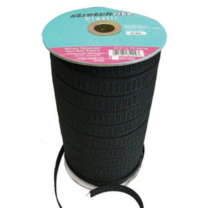 StretchRite SS1102-B, Flat Woven Non-Roll Elastic 3/4inx Black by the yard