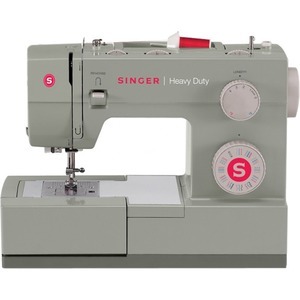 Singer Heavy Duty 4452, 32-Stitch Mechanical Sewing Machine 50% More Power, 1100SPM, Top Bobbin, Threader, 1-Step Buttonhole, Stainless Steel Bed Plate