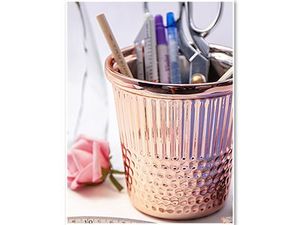 97002: Tacony 4910THIMBLE Rose Gold Giant Thimble Craft Container 4.7x4.7x4.9”