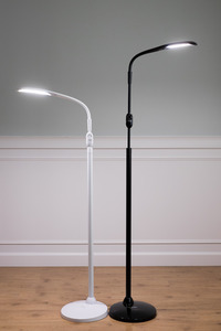 Stella Sky Two Floor Stand Lamp Light LED, Flexible Arm, Remote Control—With Color Options