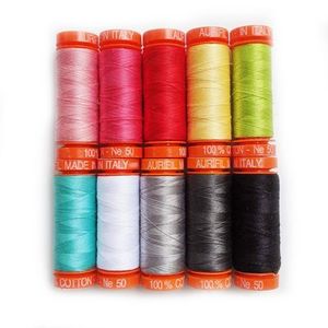 Love Notes  by Kimberbell KC50LN10 Aurifil Thread Collection, 10 Spools of 50wt Cotton