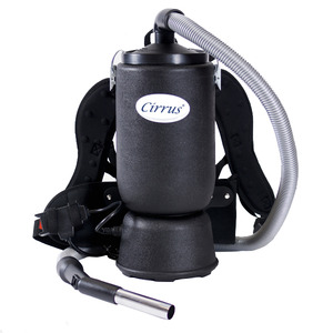 97472: Cirrus DC-XC120A 6 Qt. Backpack Vacuum, Black 1½" wide Hose, Tools Sold Separately