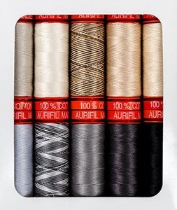 Aurifil, Thread Collection, Black Diamond, Thread Set, 50 wt., Sewing, Quilting,