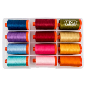 Aurifil Perfect Box of Colors 50wt, 12 Spool Thread Collection
