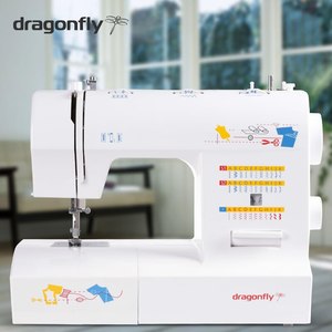 Dragonfly, Gemsy, DF2235, Sewing Machine, 35 Stitches, Buttonhole, 4 Step Buttonhole, Front Loading Bobbin, Dragonfly Gemsy DF2235 Multi-Function Domestic Mechanical Sewing Machine 35 Stitches, Adjustable Presser Foot Pressure, 4 step buttonhole, Metal B.C.
