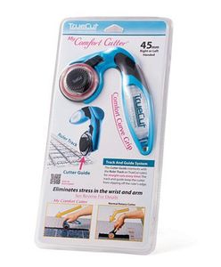 54996: Grace TrueCut CC45 45mm My Comfort Cutter The Ultimate Ergonomic Rotary Cutter, Left or right handed, removable guide that works with Ruler Track